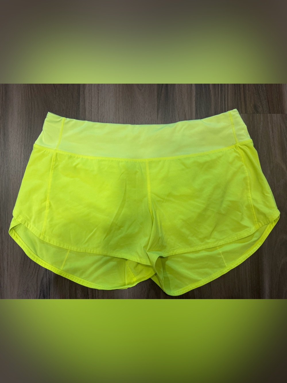 Lululemon Speed up Neon Yellow Shorts- size 12